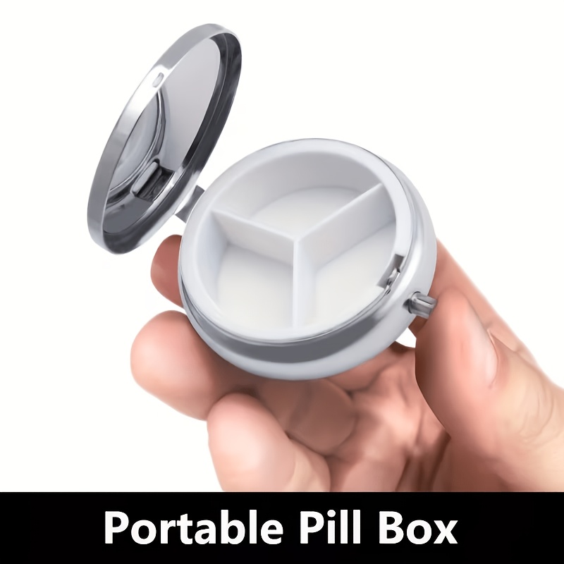 A flat, portable, round metal  - Travel Accessories As Gifts recension och pris