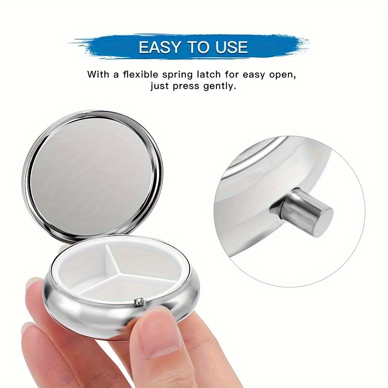 1pc flat portable round metal  - Travel Accessories As Gifts recension och pris